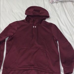 Burgundy under armour hoodie